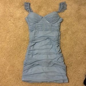 Blue mini dress